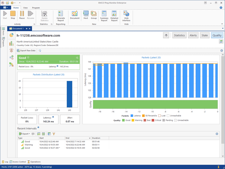 Free Ping Monitor with Email Alerts - EMCO Ping Monitor